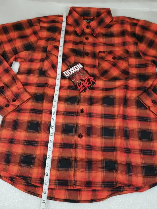 NWT DIXXON Men's Medium Slayer Hell Awaits Flannel Shirt - Picture 8 of 12